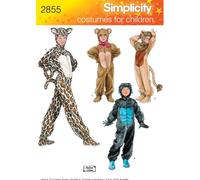 Simplicity Sewing Pattern U02855A Child, Boy & Girl Costumes, Paper, White, A (XS,S,M,L)
