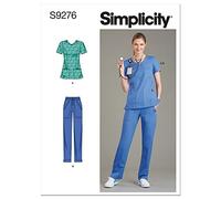 SIMPLICITY SS9276H5 Misses Scrub H5 (6-8-10-12-14), White