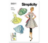 SIMPLICITY SS9311A UNDEFINED Apron A (S-M-L), Paper, White
