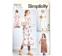 SIMPLICITY SS9312A UNDEFINED Apron A (XS-S-M-L-XL), White