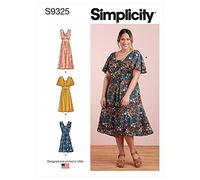 SIMPLICITY SS9325AA Misses/Plus Size Dress, Paper, AA (10-12-14-16-18)