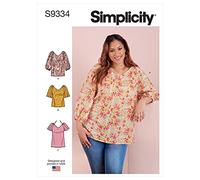 SIMPLICITY SS9334BB Misses/Plus Size TOP/Vest, White, BB (20W-22W-24W-26W-28W)