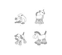 Simplicity SS9521OS Plush Animals OS One Size Only