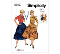 Simplicity SS9537R5 Misses' Blouses and Skirt R5 14-16-18-20-22
