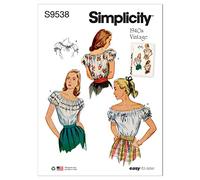 Simplicity SS9538R5 Misses' Blouses R5 14-16-18-20-22