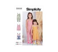 Simplicity SS9558AA Toddlers' and Children's Jumpsuit, Romper and Jumper AA 1/2-1-2-3