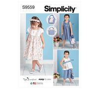 Simplicity SS9559A Children's Dress, Top, Pants, Purses and Headband A 3-4-5-6-7-8