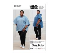 Simplicity SS9637W2 Plus Size Sportswear W2 (20W-22W-24W-26W-28W)