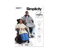 Simplicity SS9671A Poncho with Detachable Hood and Wheelchair Blanket A (S-M-L)