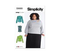 Simplicity SS9680W3 Women's Knit Top with Sleeve Variations W3 (30W-32W-34W-36W-38W)