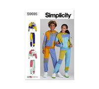 Simplicity SS9695A Girls' and Boys' Hoodie and Jogger Set A (8-10-12-14-16)