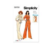 SIMPLICITY SS9700K5 Misses' Vintage Jumpsuit K5 (8-10-12-14-16)