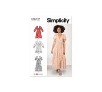 SIMPLICITY SS9702Y5 Misses' Empire Dress Y5 (18-20-22-24-26)