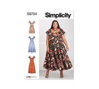 SIMPLICITY SS9704W3 Women's Dresses W3 (30W-32W-34W-36W-38W)