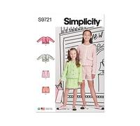 SIMPLICITY SS9721K5 Children's and Girls' Jackets, Skirt and Shorts K5 (7-8-10-12-14)