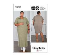 SIMPLICITY SS9741W3 Women's Knit Dress in Two Lengths by Mimi G Style W3 (30W-32W-34W-36W-38W)