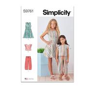 SIMPLICITY SS9761K5 Children's and Girls' Dress, Top and Trousers K5 (7-8-10-12-14)