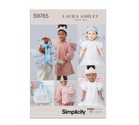 SIMPLICITY SS9765OS Children's Wings in Sizes S-M-L, Crown, Tote, Backpack and Wings and Crown for Doll or Plush Animals by Laura Ashley OS (ONE Size)