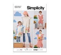 SIMPLICITY SS9767A Children's and Misses' Wrap Around Apron and Scarf Hat by Ruby Jean's Closet A (S - L/S - L)