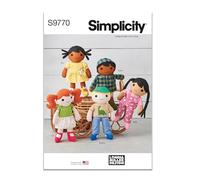 SIMPLICITY SS9770OS 14 1/2" Cloth Dolls and Clothes by Longia Miller OS (ONE Size)