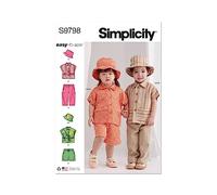 SIMPLICITY SS9798A Toddlers' Top, Pants, Shorts and Hat in Three Sizes A (1/2-1-2-3-4)