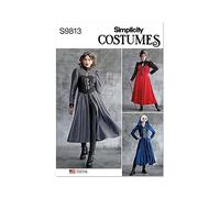 SIMPLICITY SS9813AA Misses' and Women's Costumes AA (10-12-14-16-18)