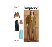SIMPLICITY SS9827W3 Women's Pants in Two Lengths, Camisole and Cardigan W3 (30W-32W-34W-36W-38W)