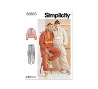 SIMPLICITY SS9828A Unisex Sweatshirt and Pants A (XS-S-M-L-XL-XXL)