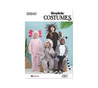 SIMPLICITY SS9842A Children's Animal Costumes by Andrea Schewe Designs A (3-4-5-6-7-8)