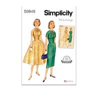 SIMPLICITY SS9849H5 Misses' Dress with Skirt Variations H5 (6-8-10-12-14)