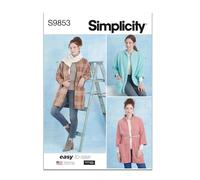 SIMPLICITY SS9853A Misses' Coats and Scarf by Elaine Heigl Designs A (XS-S-M-L-XL)