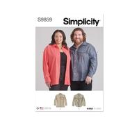 Simplicity SS9859AA Plus Size Unisex Shirts AA (S-M-L)