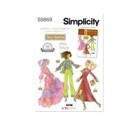 SIMPLICITY SS9869OS Doll Clothes for 11 1/2" Fashion Doll by Theresa LaQuey OS (ONE Size)