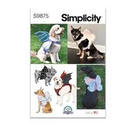 SIMPLICITY SS9875A Dog Harness with Wings by Carla Reiss Design A (S-M-L)