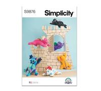 SIMPLICITY SS9876OS Plush Dinosaurs and Dragons by Carla Reiss Design OS (ONE Size)