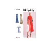 Simplicity Sewing Pattern S9886 Misses’ Fitted Dress with Length Variations