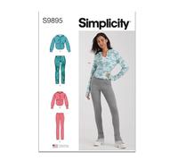 SIMPLICITY SS9895W2 Misses' and Women's Jacket and Knit Leggings W2 (20W-22W-24W-26W-28W)