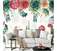 Simplicity Three Dimensional Plants Flowers Creativity Modern 3D Wallpaper Premium Textured Silk Neutral Tones Material Ideal for Living Room Bedroom-430cm×300cm