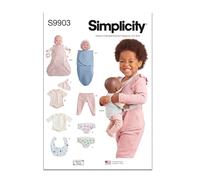 Simplicity UNDEFINED Doll Clothes Sewing Pattern Packet, Multicolor