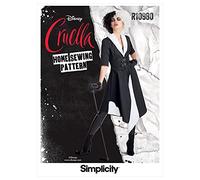 Simplicity UR10980R5 Disney's Cruella Misses' Unitard and Coat Costume Sewing Pattern for Cosplay and Halloween, Design Code R10980, Sizes 14-22, 100% Paper