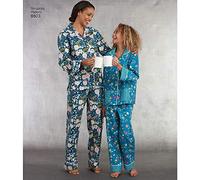 Simplicity US8803APattern 8803 Girls and Misses Set of Lounge Pants and Shirt, Paper, White, A (S-L/XS-XL)
