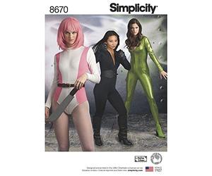 Simplicity Women’s Knit Costume Sewing Pattern, Paper, White, 16/18/20/22/24