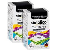 simplicol expert fabric paint for washing machine or manual colouring: Tie Dye, Recolour, and Restore Your Fabrics and Clothes - Midnight Black