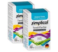 simplicol expert fabric paint for washing machine or manual colouring: Tie Dye, Recolour, and Restore Your Fabrics and Clothes - South Sea Turquoise