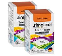 simplicol expert fabric paint for washing machine or manual colouring: Tie Dye, Recolour, and Restore Your Fabrics and Clothes India Orange