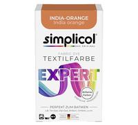 simplicol Expert Textile Dye for Creative Easy Dyeing Indian Orange 1702, Fabric Paint for Washing Machine or Manual Coloring