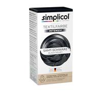 simplicol Fabric Dye Intense Velvet Black | Easy washing machine dyeing | Liquid dye & fixing powder | 1 pack, 150 ml liquid fabric dye + 400 g fixing powder with salt