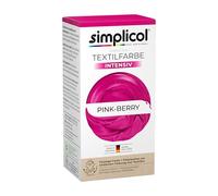 simplicol Fabric Dye Intensive Pink-Berry | Easy Dyeing in The Washing Machine | Liquid Colour & Fixing Powder | Pack of 1