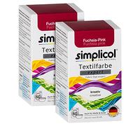 simplicol Textile Dye Expert Fuchsia Pink 1705 Pack of 2: Paint for Creative, Easy Dyeing in the Washing Machine or Manual 150 g (Pack of 2)