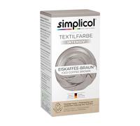 simplicol Textile Dye Intensive Iced Coffee Brown | Easy Dyeing in The Washing Machine | Liquid Colour & Fixing Powder | Pack of 1